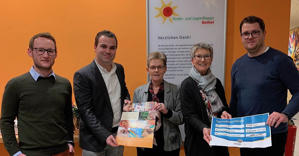 Round Table Gütersloh unterstützt Kinderhospiz Bethel: 3.000 Euro